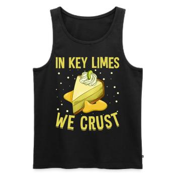 Fun dessert for Key Lime Pie lovers - Men's Premium Organic Tank Top - black - Front - Michal (187cm)