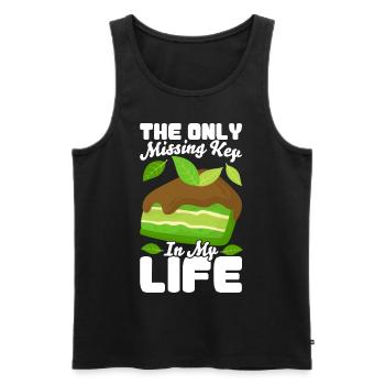 Dessert for Key Lime Pie Lovers - Men's Premium Organic Tank Top - black - Front - Michal (187cm)