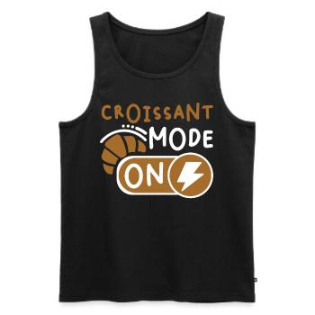 Croissant Mode On Funny French Pastry Lover - Männer Premium Bio Tank Top - Schwarz - Vorne - Michal (187cm)