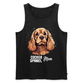 Épagneul Dog Cocker - Débardeur bio Premium Homme - noir - Devant - AI Model Male 178 light (178cm)