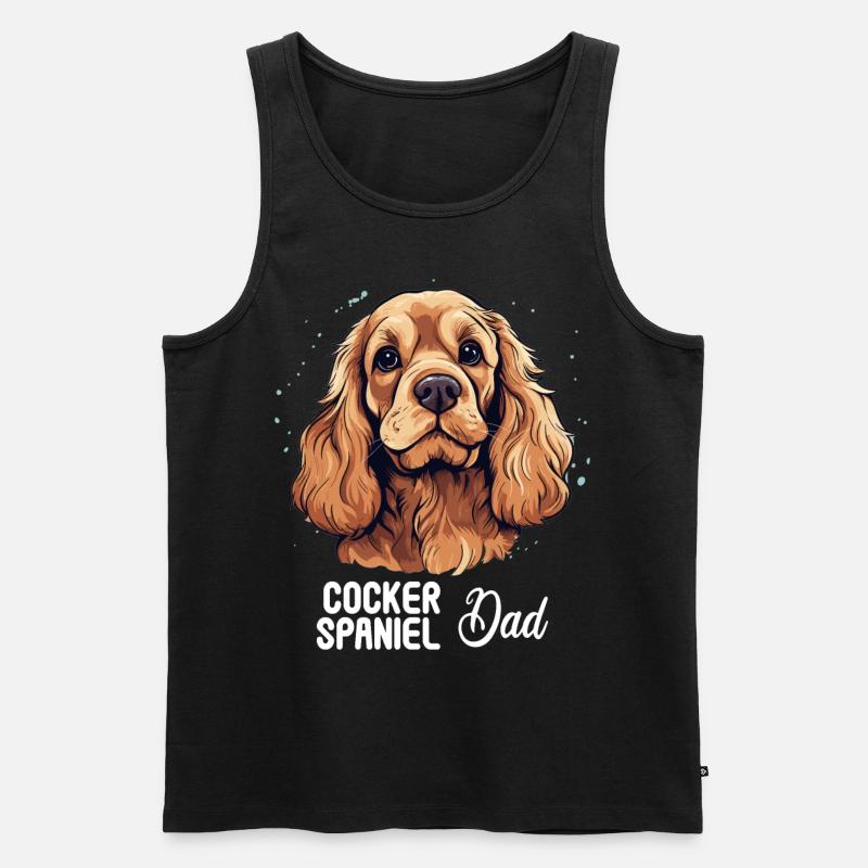 Hund Cocker Spaniel - Männer Premium Bio Tank Top - Schwarz