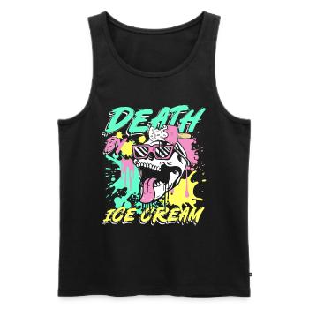 Death by ice cream | cool summer skull - Men's Premium Organic Tank Top - black - Front - AI Model Male 178 light (178cm)