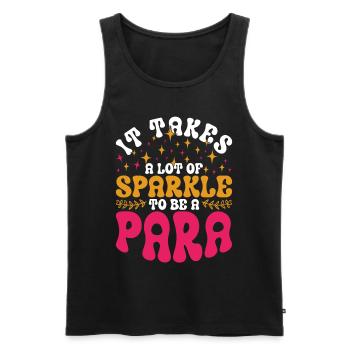 Educational Assistant - Men's Premium Organic Tank Top - black - Front - Michal (187cm)