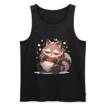 Waschbär Waschbären Waschbär Baby Wachbären - Männer Premium Bio Tank Top - Schwarz - Vorne - Michal (187cm)