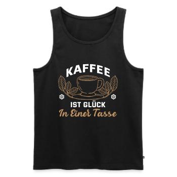 Ich Mag Kaffee Geschenkideen Kaffeeliebhaber - Männer Premium Bio Tank Top - Schwarz - Vorne - Michal (187cm)