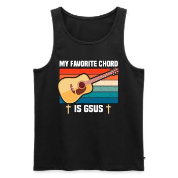 Gitarrenspieler in einer Band | Gitarrist Musiker - Männer Premium Bio Tank Top - Schwarz - Vorne - Michal (187cm)