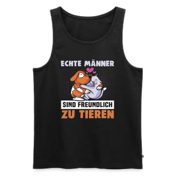 Hunderettungs Designs Für Tierrechtsaktivisten - Männer Premium Bio Tank Top - Schwarz - Vorne - Michal (187cm)