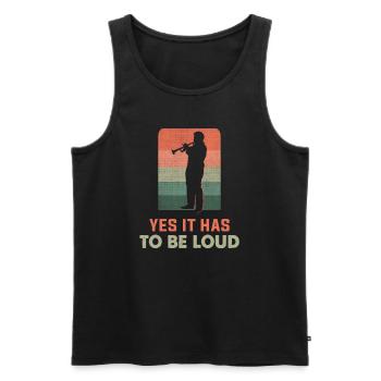 Trompeter Orchester Musiker Trompetenspieler - Männer Premium Bio Tank Top - Schwarz - Vorne - Michal (187cm)