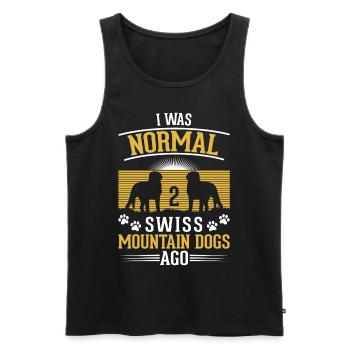 Grand cadeau de chien de montagne suisse - Débardeur bio Premium Homme - noir - Devant - Michal (187cm)