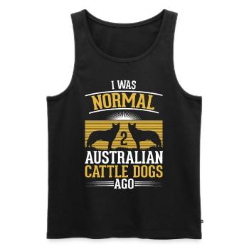 Cadeau de chien de bouvier australien - Débardeur bio Premium Homme - noir - Devant - Michal (187cm)