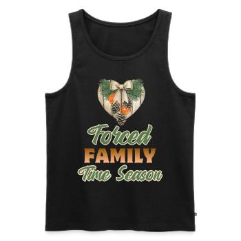 Ironic Christmas Saying, Christmas Time - Men's Premium Organic Tank Top - black - Front - AI Model Male 178 light (178cm)