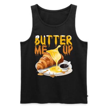 Butter Me Up French Pastry Funny Croissant - Männer Premium Bio Tank Top - Schwarz - Vorne - Michal (187cm)
