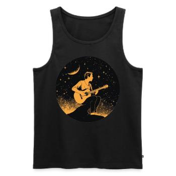 Night Sky Nature Guitar Musician Environmental Gui - Männer Premium Bio Tank Top - Schwarz - Vorne - Michal (187cm)