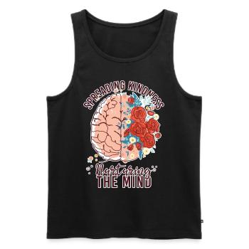 Spreading Kindness Floral Brain School Psychologis - Männer Premium Bio Tank Top - Schwarz - Vorne - Michal (187cm)