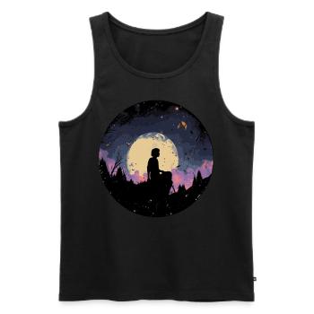 Night Sky Stargaze Enchanting Nature Graphic Lover - Männer Premium Bio Tank Top - Schwarz - Vorne - AI Model Male 178 light (178cm)
