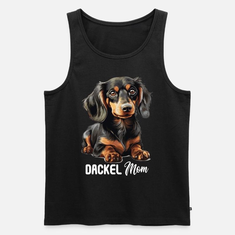 Hund Dackel - Männer Premium Bio Tank Top - Schwarz