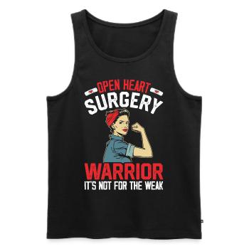 Genesung Überlebender - Männer Premium Bio Tank Top - Schwarz - Vorne - AI Model Male 178 light (178cm)