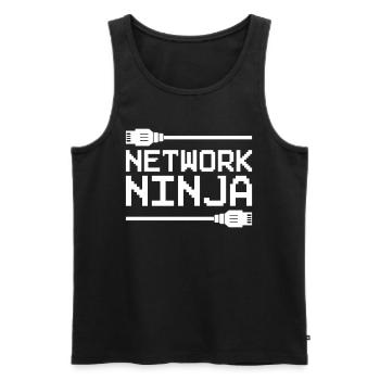 Netzwerkadministrator Network Ninja - Männer Premium Bio Tank Top - Schwarz - Vorne - AI Model Male 178 light (178cm)