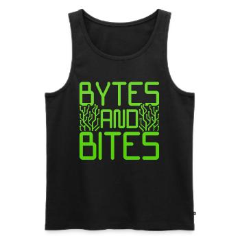 Netzwerkadministrator Bytes And Bites - Männer Premium Bio Tank Top - Schwarz - Vorne - AI Model Male 178 light (178cm)