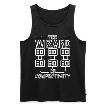 Netzwerkadministrator The Wizard Of Connectivity - Männer Premium Bio Tank Top - Schwarz - Vorne - AI Model Male 178 light (178cm)