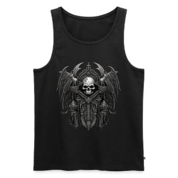 Gothik Okkult Rabe Gotik Schwarze Szene Wicca - Männer Premium Bio Tank Top - Schwarz - Vorne - AI Model Male 178 light (178cm)