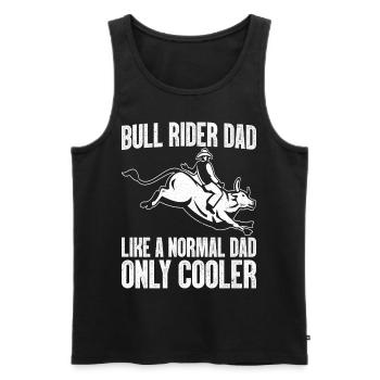 Bull Riding Cowboy - Men's Premium Organic Tank Top - black - Front - AI Model Male 178 light (178cm)