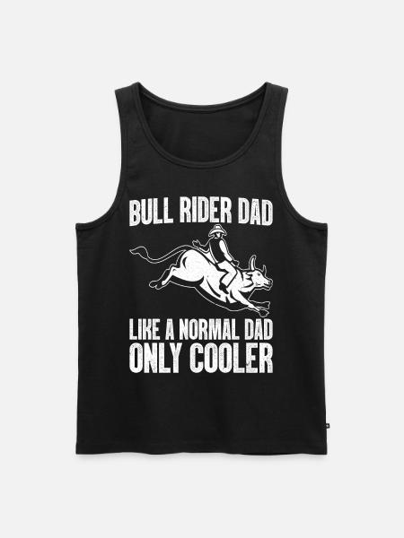 Bull Riding Cowboy - Men's Premium Organic Tank Top - black