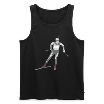 Ski - Men's Premium Organic Tank Top - black - Front - Michal (187cm)