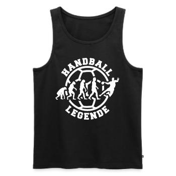 Handball Legende Für Handballer Handball Spieler - Männer Premium Bio Tank Top - Schwarz - Vorne - AI Model Male 178 light (178cm)