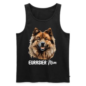 Dog Eurasier - Men's Premium Organic Tank Top - black - Front - AI Model Male 178 light (178cm)