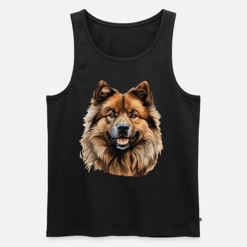 Hund Eurasier - Männer Premium Bio Tank Top - Schwarz