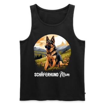 Dog Shepherd - Men's Premium Organic Tank Top - black - Front - AI Model Male 178 light (178cm)