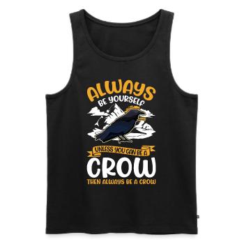 Crow, Raven, Crow, Crow Husbandry, Crow Breeder - Men's Premium Organic Tank Top - black - Front - AI Model Male 178 light (178cm)