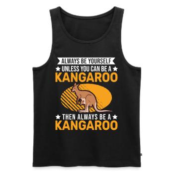 Always be yourself Kangaroo Australia Kangaroo - Men's Premium Organic Tank Top - black - Front - Michal (187cm)