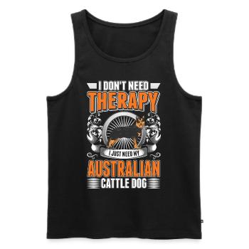 Australian Cattle Dog Therapy - Men's Premium Organic Tank Top - black - Front - Michal (187cm)
