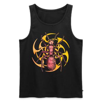 Ant - Men's Premium Organic Tank Top - black - Front - AI Model Male 178 light (178cm)