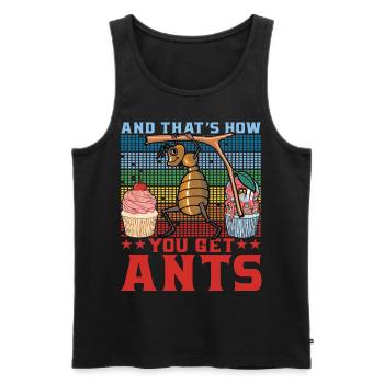 And that's how you get answers - Men's Premium Organic Tank Top - black - Front - AI Model Male 178 light (178cm)
