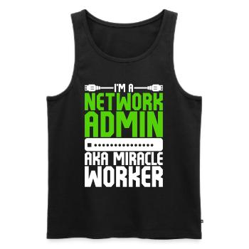 Programmierer Netzwerkadministrator - Männer Premium Bio Tank Top - Schwarz - Vorne - AI Model Male 178 light (178cm)