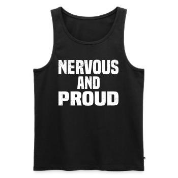 Misanthrop Menschenhasser Asozial Introvertiert - Männer Premium Bio Tank Top - Schwarz - Vorne - AI Model Male 178 light (178cm)