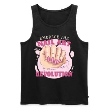 Funny Nail Art Revolution Manicurist Manicure Arti - Männer Premium Bio Tank Top - Schwarz - Vorne - Michal (187cm)