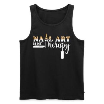 Nail Art Therapy Funny Manicure Leopard Manicurist - Männer Premium Bio Tank Top - Schwarz - Vorne - Michal (187cm)