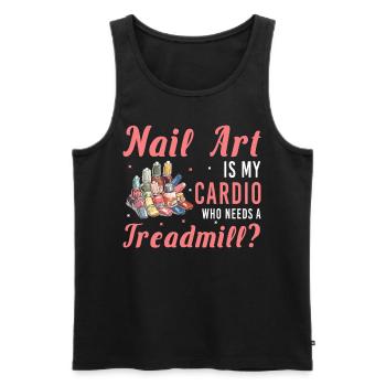 Funny Cardio Nail Polish Art Manicurist Fingernail - Männer Premium Bio Tank Top - Schwarz - Vorne - Michal (187cm)