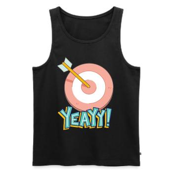 ye - Men's Premium Organic Tank Top - black - Front - AI Model Male 178 light (178cm)