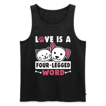 Hunderettungs Designs Für Tierrechtsaktivisten - Männer Premium Bio Tank Top - Schwarz - Vorne - Michal (187cm)