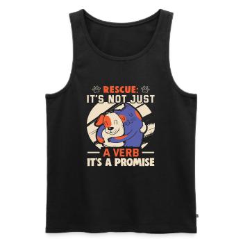 Hunderettungs Designs Für Tierrechtsaktivisten - Männer Premium Bio Tank Top - Schwarz - Vorne - Michal (187cm)