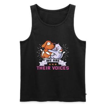 Hunderettungs Designs Für Tierrechtsaktivisten - Männer Premium Bio Tank Top - Schwarz - Vorne - Michal (187cm)
