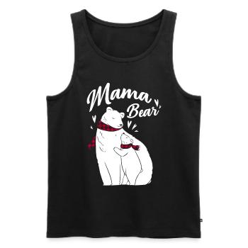 Mama Bear - Männer Premium Bio Tank Top - Schwarz - Vorne - AI Model Male 178 light (178cm)