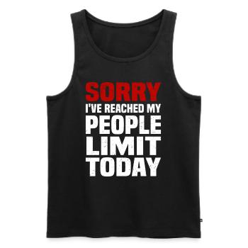 Misanthrope Antisocial Introvert - Men's Premium Organic Tank Top - black - Front - AI Model Male 178 light (178cm)