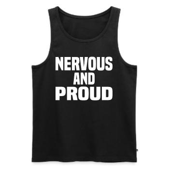 Misanthrop Menschenhasser Asozial Introvertiert - Männer Premium Bio Tank Top - Schwarz - Vorne - AI Model Male 178 light (178cm)