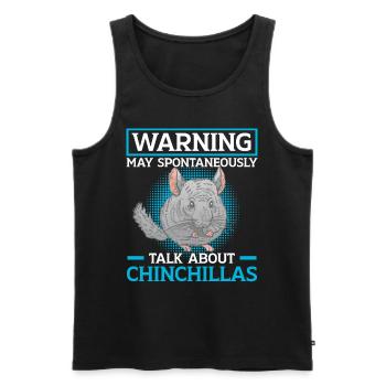 Parlez de chinchilla, rongeur, souris laineuse - Débardeur bio Premium Homme - noir - Devant - Michal (187cm)